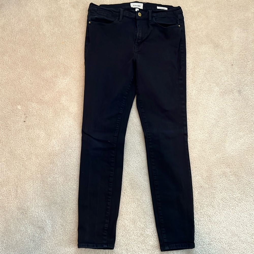 Frame Womens washed black Le High Skinny sz 29